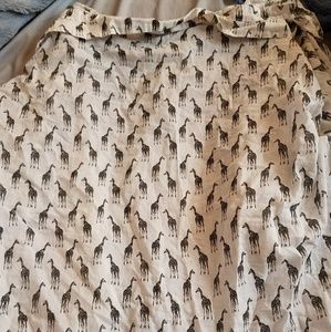 Button up giraffe blouse